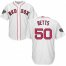 Boston Red Sox #50 Mookie Betts White Cool Base 2018 World Series Stitched Youth MLB Jersey