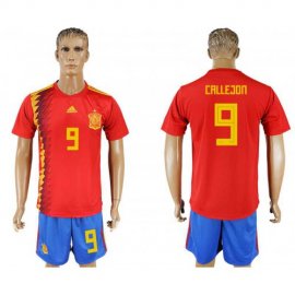 Spain #9 CALLEJON Home 2018 FIFA World Cup Soccer Jersey