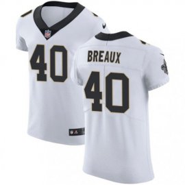 Nike New Orleans Saints #40 Delvin Breaux White Mens Stitched NFL Vapor Untouchable Elite Jersey