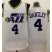 Utah Jazz #4 Adrian Dantley White Throwback Stitched NBA Jersey
