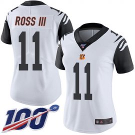 Nike Cincinnati Bengals #11 John Ross III White Womens Stitched NFL Limited Rush 100th Season Jersey