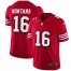Nike San Francisco 49ers #16 Joe Montana Red Team Color Mens Stitched NFL Vapor Untouchable Limited II Jersey