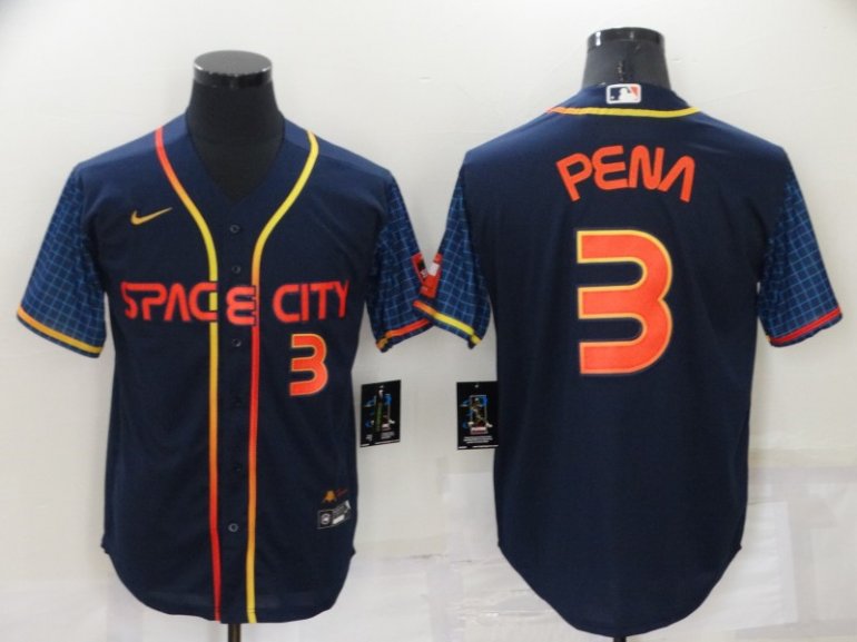 Astros 3 Jeremy Pena Navy Nike 2022 City Connect Cool Base Jersey Astros 3 Jeremy Pena Navy Nike 2022 City Connect Cool Base Jersey