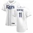 Tampa Bay Rays #11 Hunter Renfroe Mens Nike White Home 2020 Authentic Player MLB Jersey