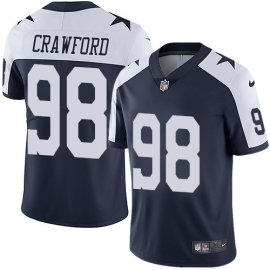 Nike Dallas Cowboys #98 Tyrone Crawford Navy Blue Thanksgiving Mens Stitched NFL Vapor Untouchable Limited Throwback Jersey