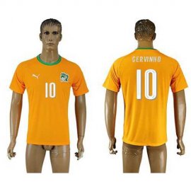 Cote dlvoire #10 Gervinho Home Soccer Country Jersey