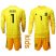 Spain #1 De Gea Yellow Long Sleeves Goalkeeper Kid Soccer Country Jersey