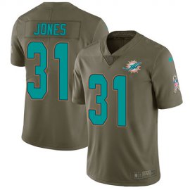 Nike Miami Dolphins #31 Byron Jones Olive Mens Stitched NFL Limited 2017 Salute To Service Jersey