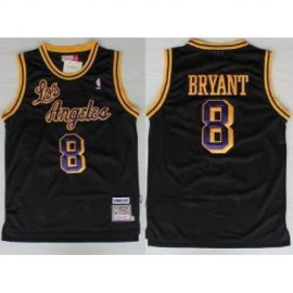 Los Angeles Lakers 8 Kobe Bryant Black Throwback Hardwood Classics NBA Jerseys Cheap