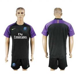 Paris Saint-Germain Blank Black Goalkeeper Soccer Club Jersey