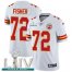 Nike Kansas City Chiefs #72 Eric Fisher White Super Bowl LIV 2020 Mens Stitched NFL Vapor Untouchable Limited Jersey