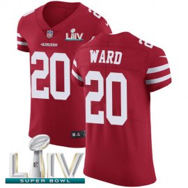 Nike San Francisco 49ers #20 Jimmie Ward Red Super Bowl LIV 2020 Team Color Mens Stitched NFL Vapor Untouchable Elite Jersey