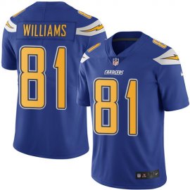 Nike Los Angeles Chargers #81 Mike Williams Electric Blue Mens Stitched NFL Limited Rush Jersey