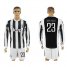 Juventus #23 Dani Alves Home Long Sleeves Soccer Club Jersey