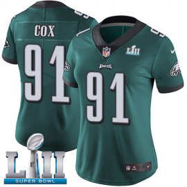 Nike Philadelphia Eagles #91 Fletcher Cox Midnight Green Team Color Super Bowl LII Womens Stitched NFL Vapor Untouchable Limited Jersey
