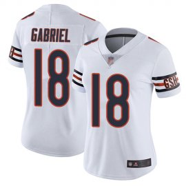 Nike Chicago Bears #18 Taylor Gabriel White Womens Stitched NFL Vapor Untouchable Limited Jersey