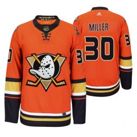 Anaheim Ducks #30 Ryan Miller Mens 2019-20 Third Orange Alternate Stitched NHL Jersey