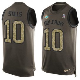 Nike Miami Dolphins #10 Kenny Stills Green Mens Stitched NFL Limited Salute To Service Tank Top Jersey