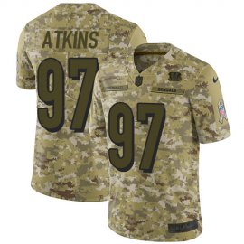 Nike Cincinnati Bengals #97 Geno Atkins Camo Mens Stitched NFL Limited 2018 Salute To Service Jersey