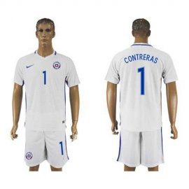 Chile #1 Contreras Away Soccer Country Jersey