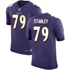 Nike Baltimore Ravens #79 Ronnie Stanley Purple Team Color Mens Stitched NFL Vapor Untouchable Elite Jersey