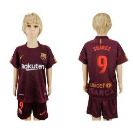 Barcelona #9 Suarez Sec Away Kid Soccer Club Jersey
