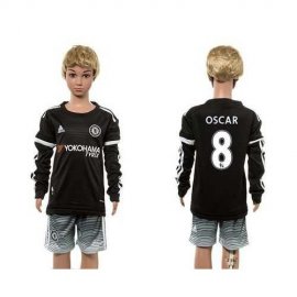 Chelsea #8 Oscar SEC Away Long Sleeves Kid Soccer Club Jersey