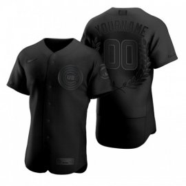 Chicago Cubs Custom Mens Nike Black MLB MVP Limited Player Edition Jersey