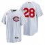 Reds 28 Austin Romine White Nike 2022 Field of Dreams Cool Base Jersey