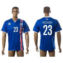 Iceland #23 Skulason Home Soccer Country Jersey