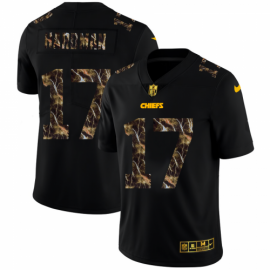 Kansas City Chiefs #17 Mecole Hardman Mens Black Nike Flocked Lightning Vapor Limited NFL Jersey