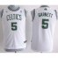 Kids Boston Celtics 5 Kevin Garnett White Revolution 30 Swingman NBA Jerseys Cheap