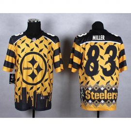 Nike Pittsburgh Steelers #83 Heath Miller Gold Mens Stitched NFL Elite Noble Fashion Jersey
