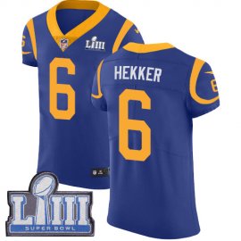 Nike Los Angeles Rams #6 Johnny Hekker Royal Blue Alternate Super Bowl LIII Bound Mens Stitched NFL Vapor Untouchable Elite Jersey
