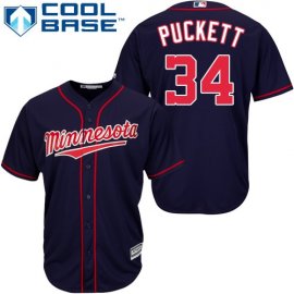 Minnesota Twins #34 Kirby Puckett Navy blue Cool Base Stitched Youth MLB Jersey