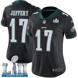Nike Philadelphia Eagles #17 Alshon Jeffery Black Alternate Super Bowl LII Womens Stitched NFL Vapor Untouchable Limited Jersey
