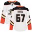 Adidas Anaheim Ducks #67 Rickard Rakell White Road Authentic Womens Stitched NHL Jersey