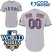 Rangers Customized Authentic Grey Cool Base MLB Jersey w/2010 World Series Patch (S-3XL)