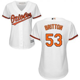 Baltimore Orioles #53 Zach Britton White Home Womens Stitched MLB Jersey