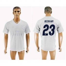 Real Madrid #23 Beckham Marine Environmental Protection Home Soccer Club Jersey