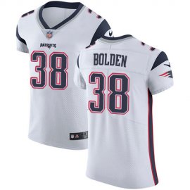 Nike New England Patriots #38 Brandon Bolden White Mens Stitched NFL Vapor Untouchable Elite Jersey