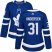 Adidas Toronto Maple Leafs #31 Frederik Andersen Blue Home Authentic Womens Stitched NHL Jersey