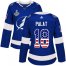 Adidas Tampa Bay Lightning #18 Ondrej Palat Blue Home Authentic USA Flag Womens 2020 Stanley Cup Champions Stitched NHL Jersey