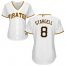 Pittsburgh Pirates #8 Willie Stargell White Home Womens Stitched MLB Jersey