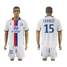 Lyon #15 Lavogez Home Soccer Club Jersey