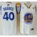 Warriors #40 Harrison Barnes White The Finals Patch Stitched Revolution 30 NBA Jersey