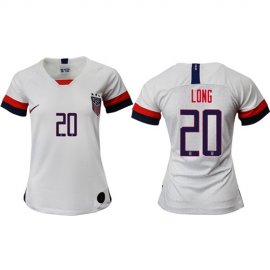 Womens USA #20 Long Home Soccer Country Jersey