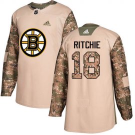 Adidas Boston Bruins #18 Brett Ritchie Camo Authentic 2017 Veterans Day Stitched NHL Jersey