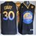 Warriors #30 Stephen Curry Black Vibe The Finals Patch Stitched NBA Jersey