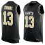 Nike New Orleans Saints #13 Michael Thomas Black Team Color Mens Stitched NFL Limited Tank Top Jersey